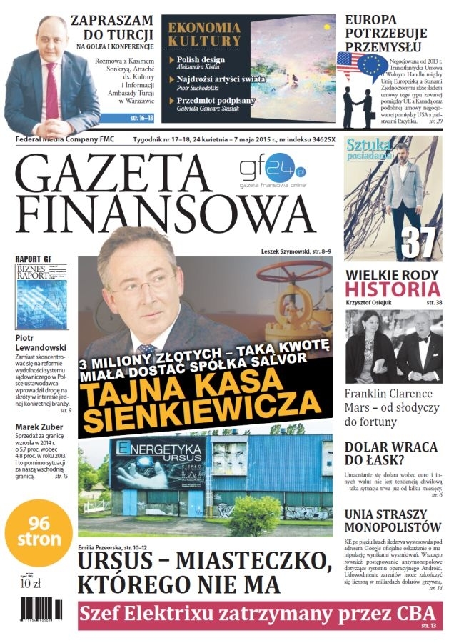 Gazeta Finansowa: Przedmiot podpisany